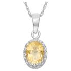 1 1/5 Tcw Tiara Citrine Crown Pendant In Sterling