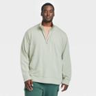 Men's Big & Tall Cozy 1/4 Zip Athletic Top - All In Motion Stone