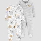Baby Boys' 2pk Bear Sleep N' Play - Just One You Made By Carter's Gray/white