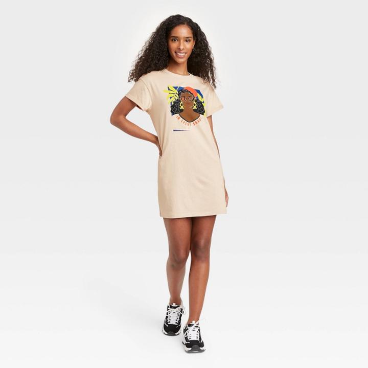 Well Worn Black History Month Women's 'beauty In Every Shade' Dress - Beige
