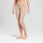 Women's Comfort 7/8 High-waisted Leggings With Shine Panels - Joylab Walnut Beige