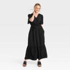Women's Flutter Sleeve A-line Dress - Knox Rose Black