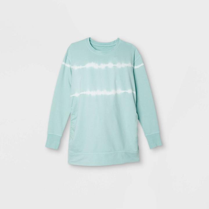 Maternity Tie-dye Match Back Sweatshirt - Isabel Maternity By Ingrid & Isabel Blue