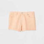 Women's Plus Size High-rise Rolled Cuff Jean Shorts - Wild Fable Peach 14w, Women's, Beige