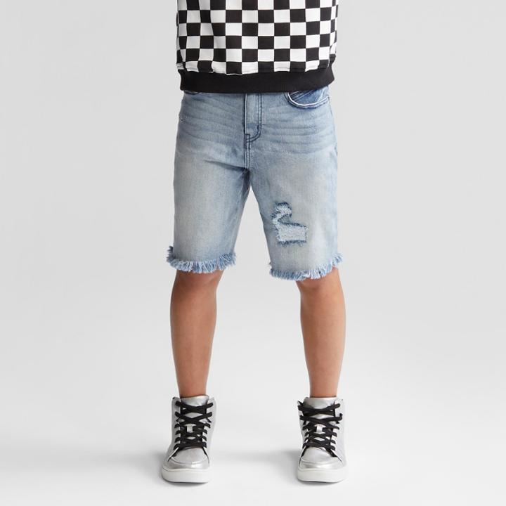 Boys' Destructed Denim Shorts - Art Class Blue