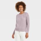 Women's Crewneck Pullover Sweater - Knox Rose Purple