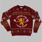 Men's Game Of Thrones I Drink & I Know Things Crewneck Ugly Sweater - Red