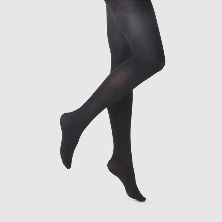 Women's 80d Super Opaque - A New Day Black S/m, Size:
