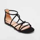 Women's Samina Tubular Gladiator Sandal - A New Day Black