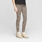 Girls' Cheetah Print Moto Leggings - Art Class Brown
