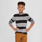 Boys' Long Sleeve Stripe T-shirt - Cat & Jack Gray