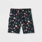 Boys' Jellyfish Print Pull-on Swim Trunks - Art Class Black