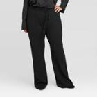 Women's Plus Size Mid-rise Wide Leg Pants - Prologue Black 1x, Women's,