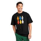 Men's Lego Minifigure Astronauts Graphic Short Sleeve T-shirt - Lego Collection X Target Black