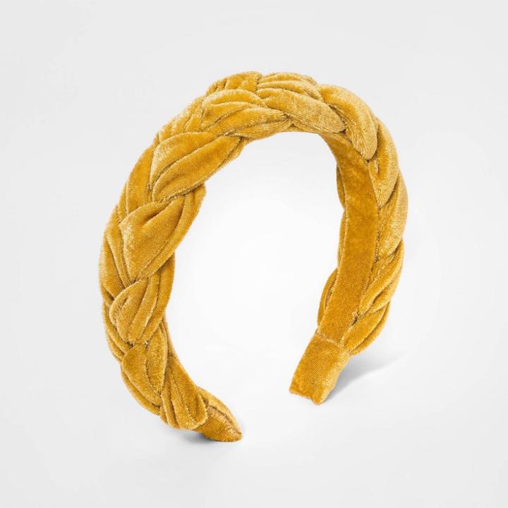 Girls' Velvet Headband - Cat & Jack Yellow