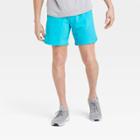 Men's Unlined Run Shorts 7 - All In Motion Turquoise Blue