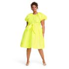 Plus Size Puff Sleeve Tie Waist Volume Dress - Christopher John Rogers For Target Yellow