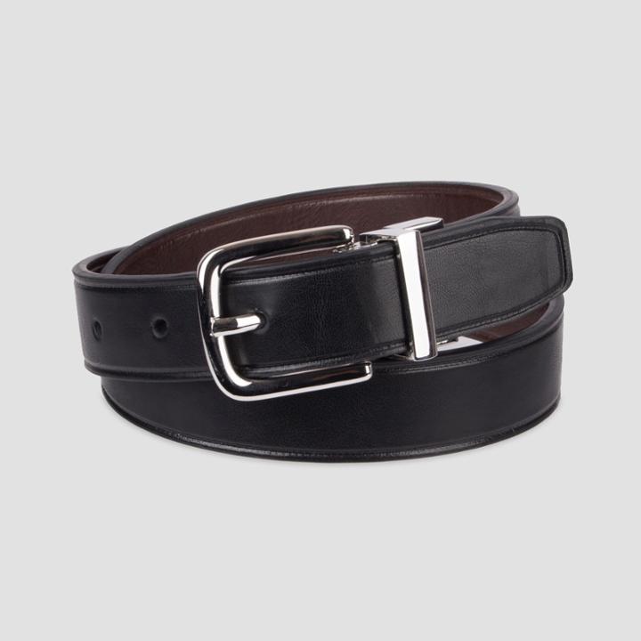 Boys' Reversible Belt - Cat & Jack Black L,