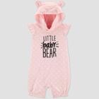 Baby Girls' Family Love 1pc 'little Baby Bear' Romper - Just One You Made By Carter's Pink