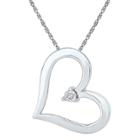 Target 0.010 Ct. T.w. Round White Diamond Miracle Set Heart Pendant In Sterling Silver (ij-i2-i3), Girl's