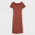 Polka Dot Short Sleeve T-shirt Maternity Dress - Isabel Maternity By Ingrid & Isabel Brown