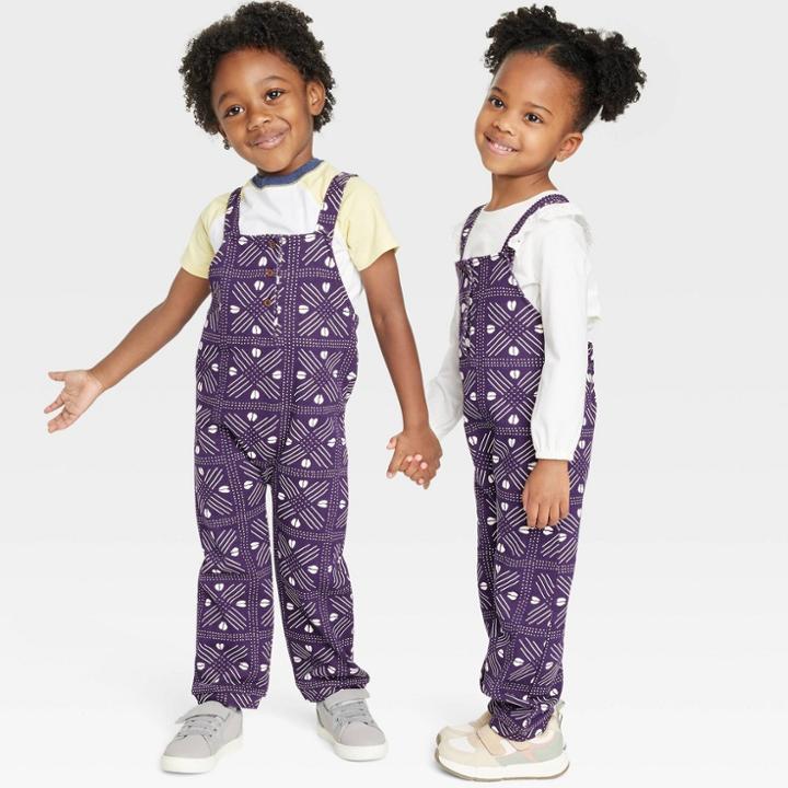 Ade + Ayo Black History Month Toddler Overalls - Blue Abstract