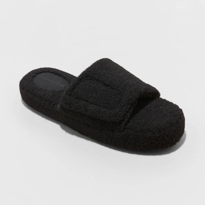 Men's Myles Adjustable Slide Slippers - Goodfellow & Co Black