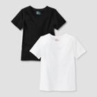 Kids' 2pk Adaptive Short Sleeve T-shirt - Cat & Jack White/black