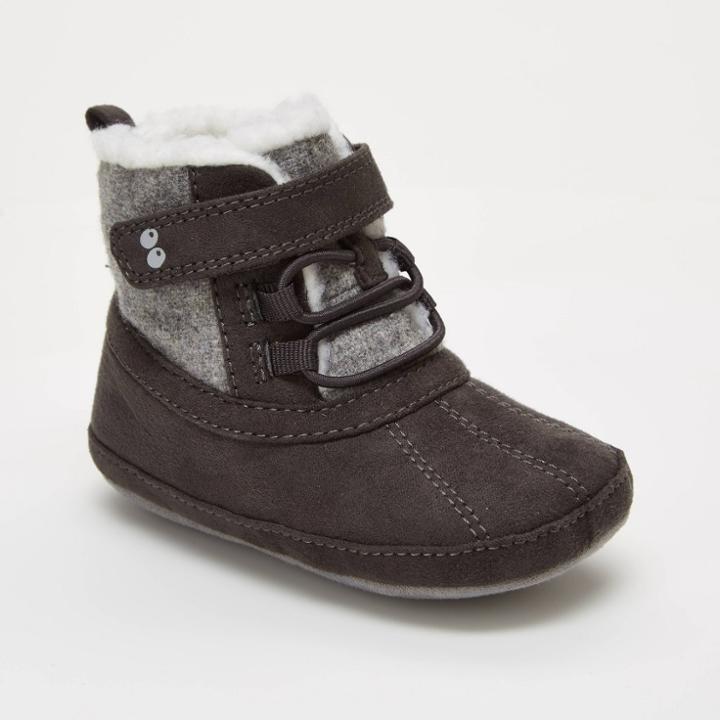 Baby Boys' Surprize By Stride Rite Dean Mini Boots - Grey 6-12m, Boy's, Gray