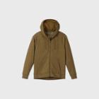 Men's Cotton Fleece Full Zip Hoodie Sweatshirt - All In Motion Olive Green