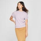 Women's Short Sleeve Sweatshirt - Who What Wear Light Purple