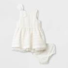 Baby Girls' Dress Set - Cat & Jack Almond Cream Newborn, Girl's, White
