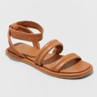 Women's Ottie Ankle Strap Sandals - A New Day Cognac