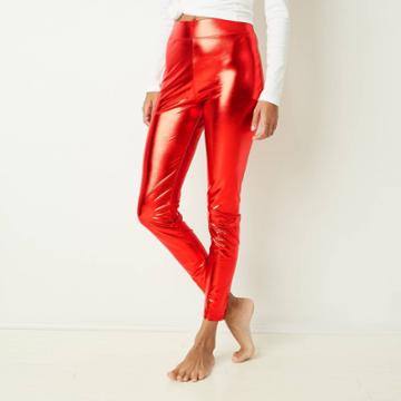 Zoe+liv Women's Lurex Leggings - Red