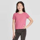 Petitegirls' Short Sleeve Rib T-shirt - Art Class Red S, Girl's,