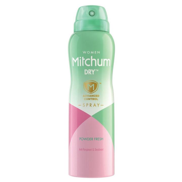 Mitchum Women's Dry Advanced Control Antiperspirant & Deodorant Spray Powder Fresh