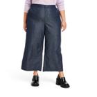 Women's Plus Size Wide Leg Scallop Edge Pocket Cropped Pants - Kika Vargas X Target Indigo
