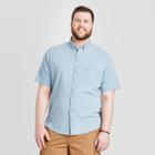 Men's Tall Standard Fit Short Sleeve Denim Shirt - Goodfellow & Co Light Wash Mt, Men's,