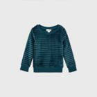 Toddler Girls' Solid Sherpa Rib Pullover - Cat & Jack Teal