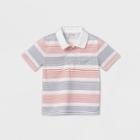 Toddler Boys' Polo Striped T-shirt - Cat & Jack White