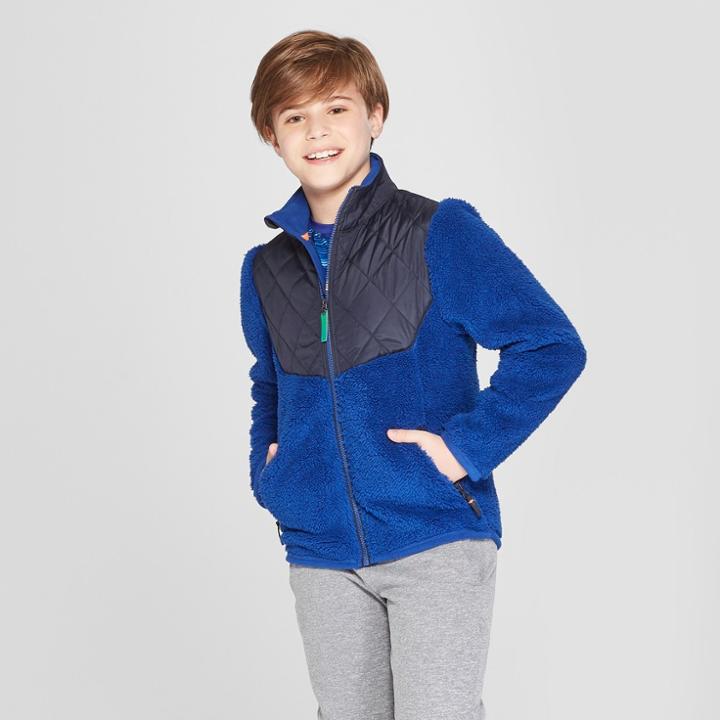 Boys' Modern Fleece Jacket - C9 Champion Navy