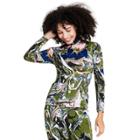 Women's Marble Print Long Sleeve Textured Turtleneck Shirt - Rachel Comey X Target Black Xxs