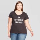 Hbo Women's Game Of Thrones Mother Of Dragons Plus Size Short Sleeve T-shirt (juniors') - Black