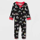 Baby Holiday Penguins Print Matching Family Footed Pajama - Wondershop Black