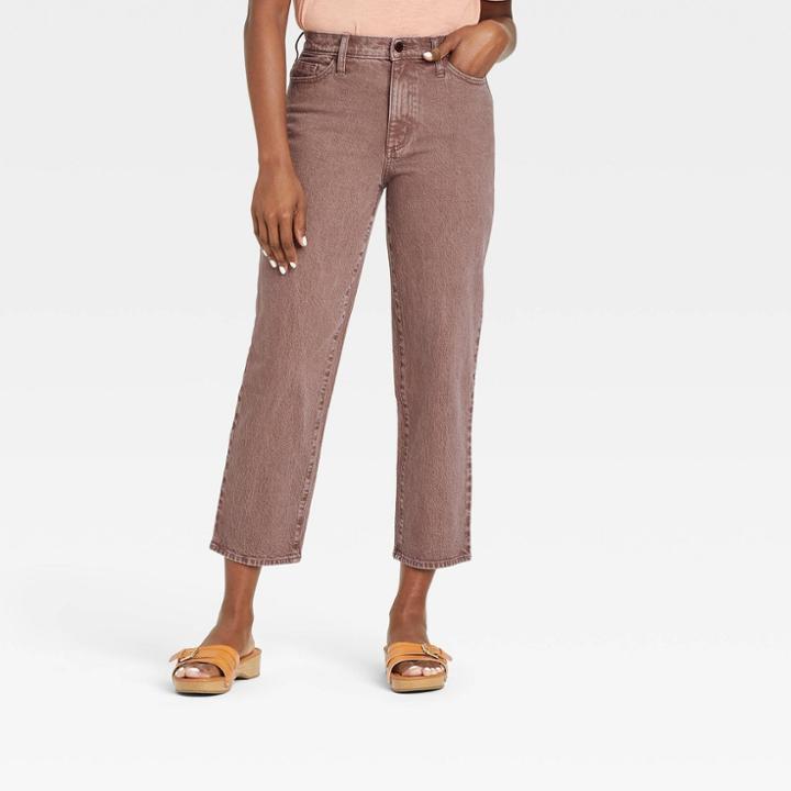 Women's Super-high Rise Vintage Straight Jeans - Universal Thread Rust