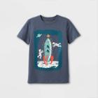 Boys' Spaceship Tree Graphic Short Sleeve T-shirt - Cat & Jack Blue