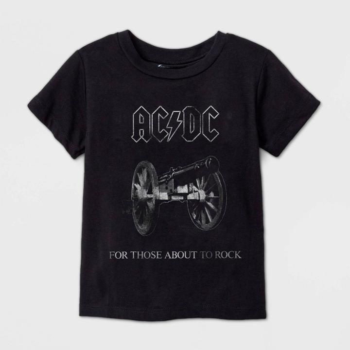 Merch Traffic Petitetoddler Boys' Ac/dc Ready To Rock Short Sleeve T-shirt - Black