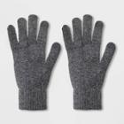 Men's Solid Knit Fingerless Tech Touch Gloves - Goodfellow & Co Gray,