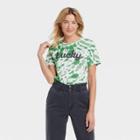 Grayson Threads Women's St. Patrick's Day Lucky Short Sleeve Graphic T-shirt - Green Tie-dye