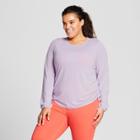 Plus Size Women's Plus Lightweight T-shirt With Side Ties - Joylab Lavender (purple)